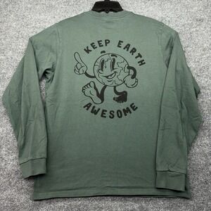 Mountain Hardwear Shirt Mens Small Keep Earth‎ Awesome Organic Long Sleeve